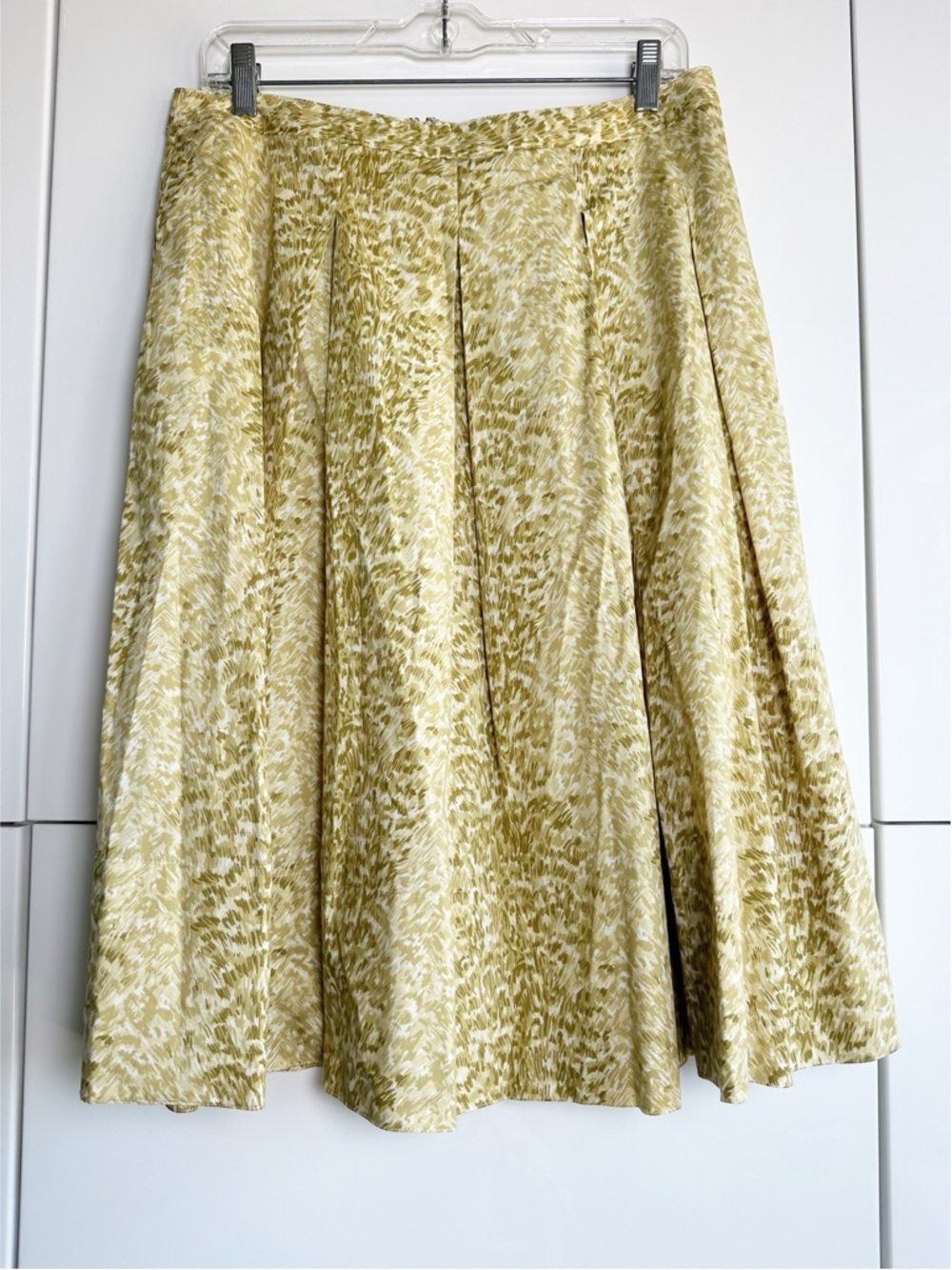 Talbots Spring Green Full A Line Skirt Size 8 NWT Cotton Coquette Cottagecore